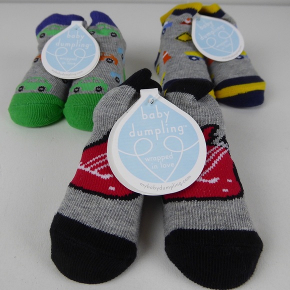 Infant Socks Set Baby Dumpling Cars Trucks Guitars - Picture 2 of 9
